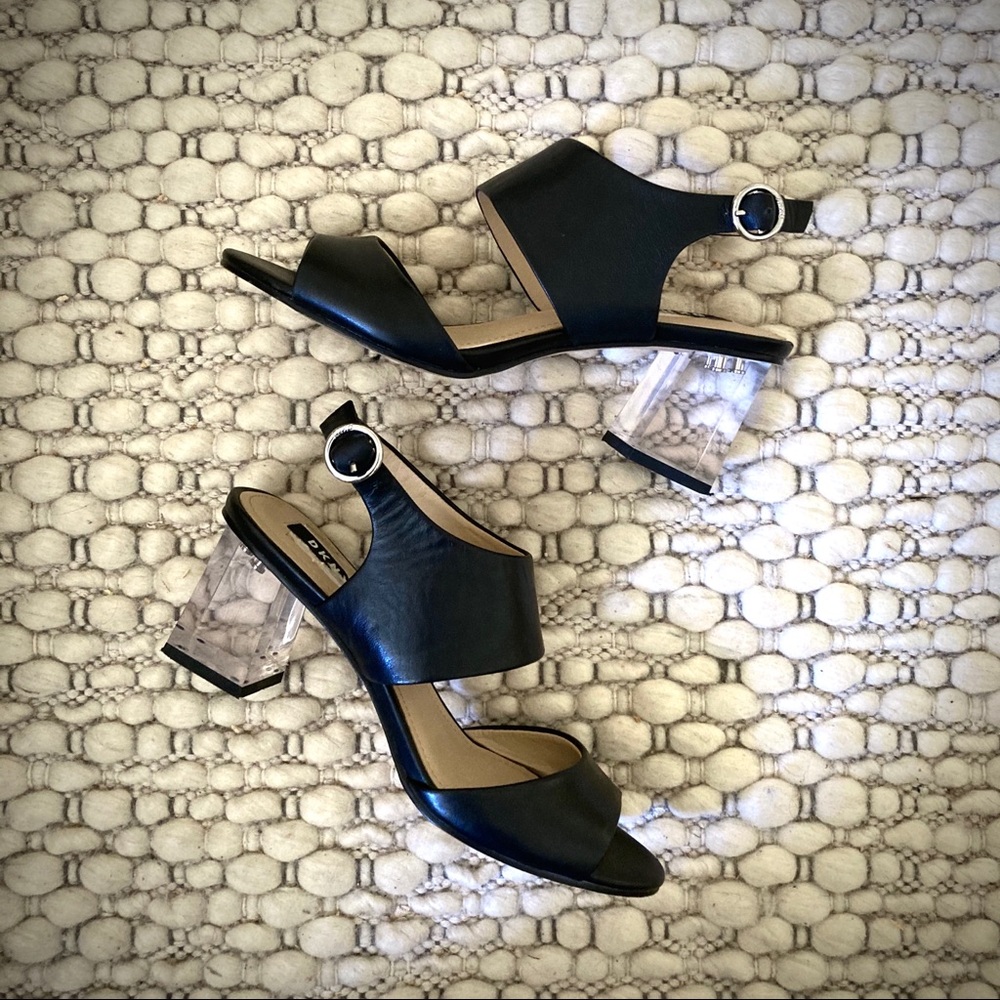 Donna Karen block heel sandal